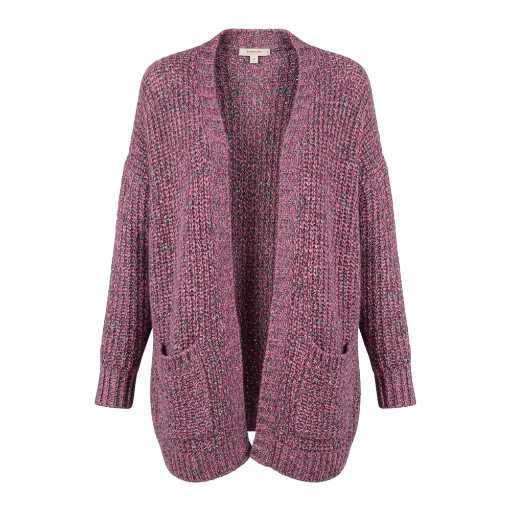 Mossimo Pink Rainbow Open Front Marled Yarn Cardigan Sweater